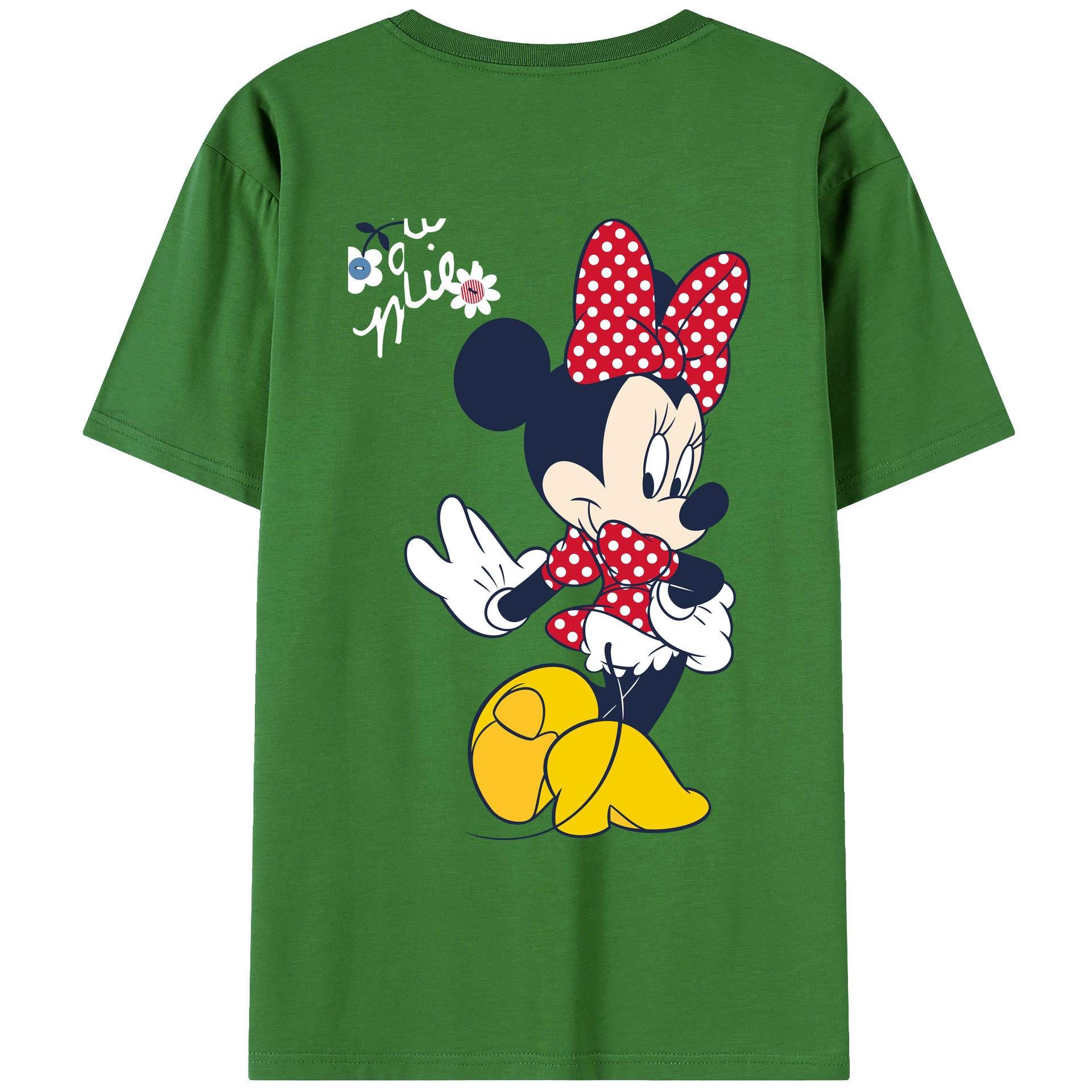 （画像用） ミッキーマウス Mickey Mouse レディース半袖Tシャツ(バックプリント)